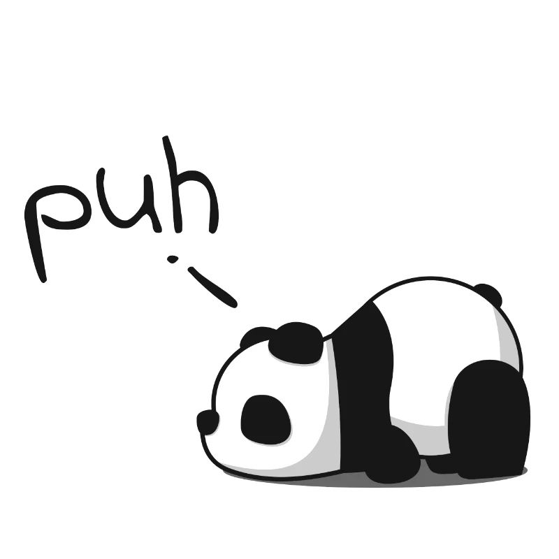 Müder Panda Puh