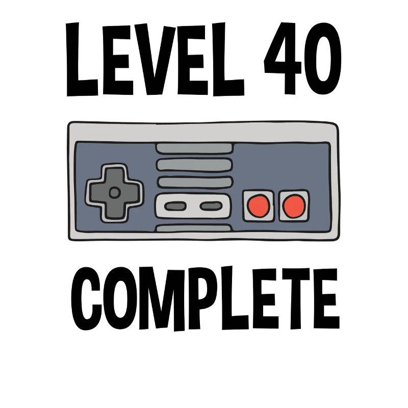 Level 40 Complete 40. Geburtstag Retrogaming
