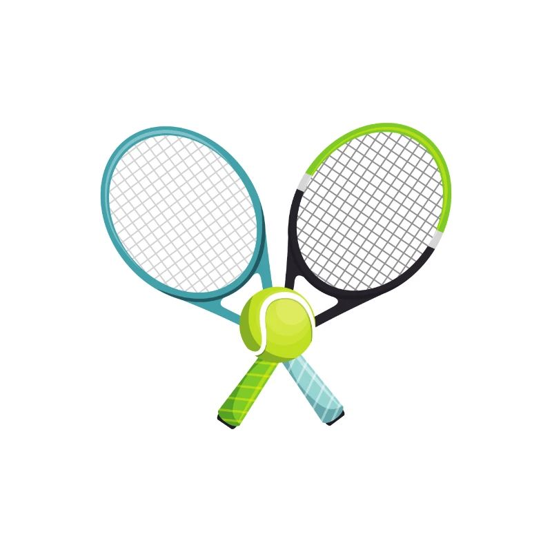 Tennisschläger kreuzend