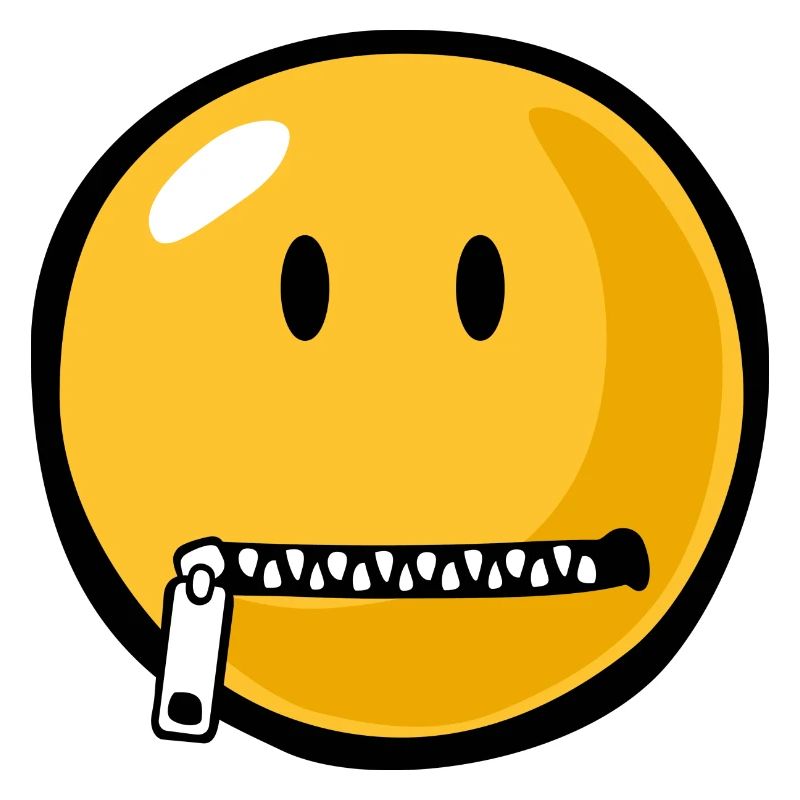 Smiley zipped mouth