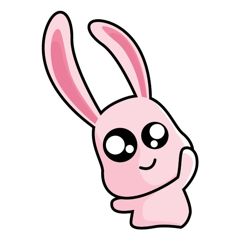 Lustiger pinker Hase