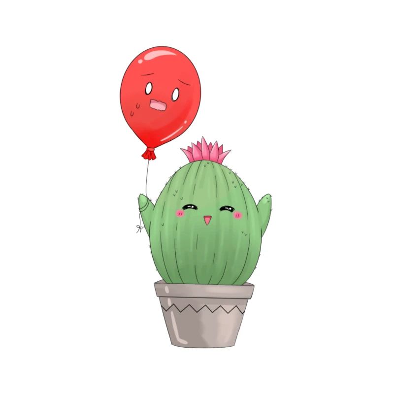 Kaktus mit Ballon