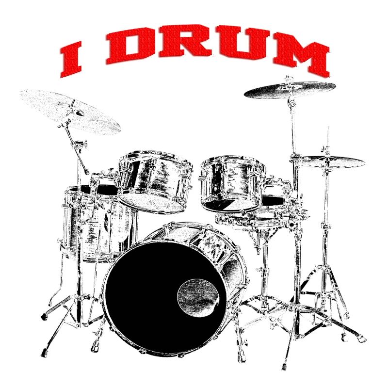 I Drum Drummer Silver Drums
