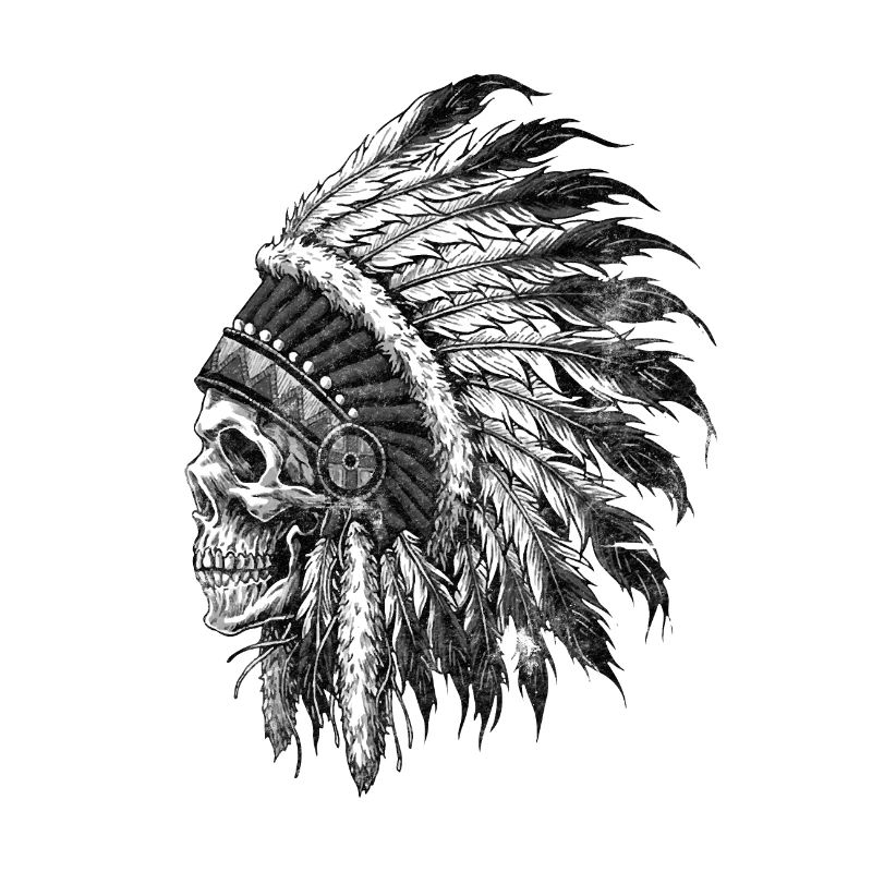 Indianischer Ureinwohner-Schädel