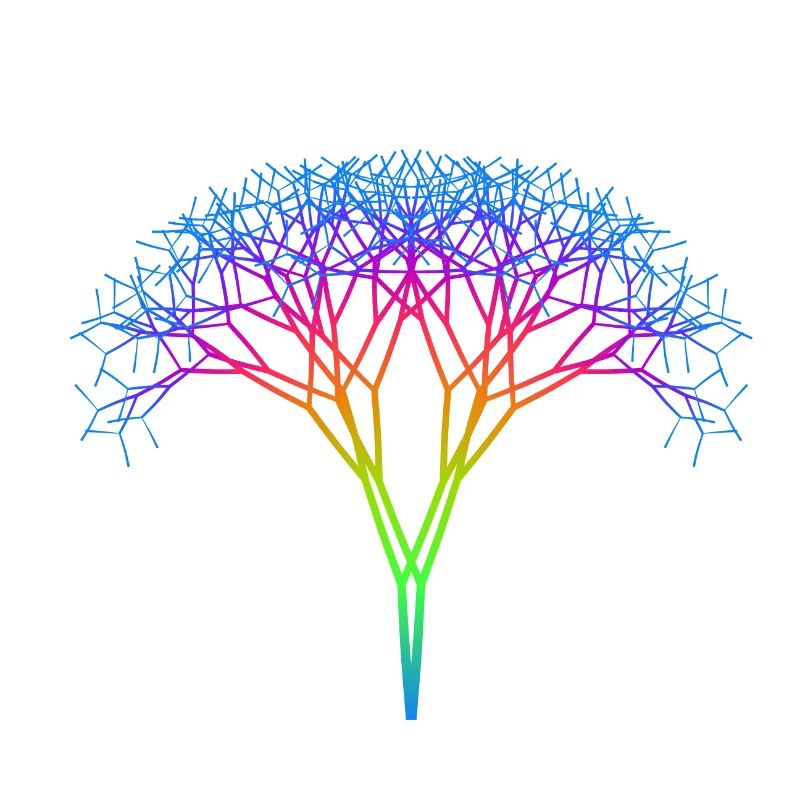 Baum mit Regenbogen Spektrum