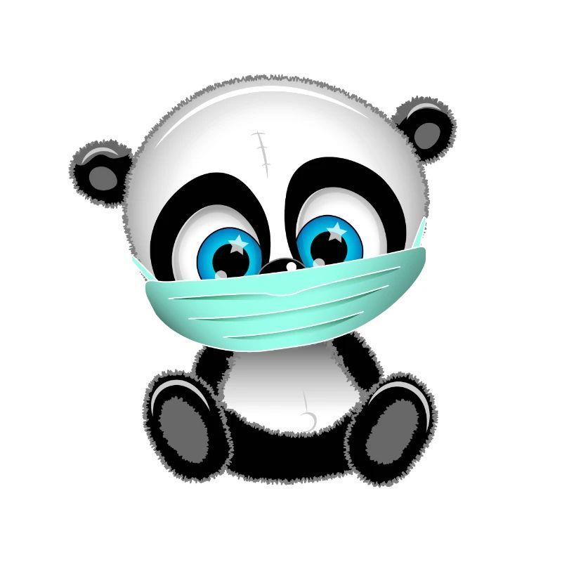 Face mask panda bear pandamy