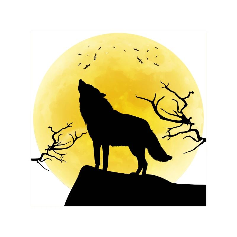 Full moon wolf gift