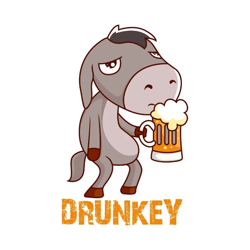 Drunkey âne drôle avec de la bière