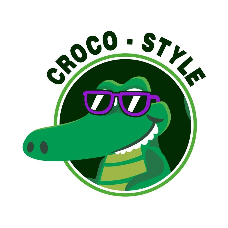 Cooles stylisches Krokodil
