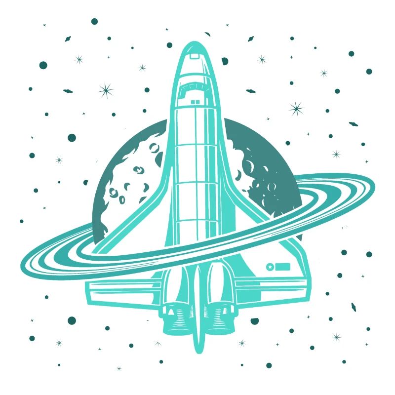 Space Shuttle Space Saturn Planet Moon Space