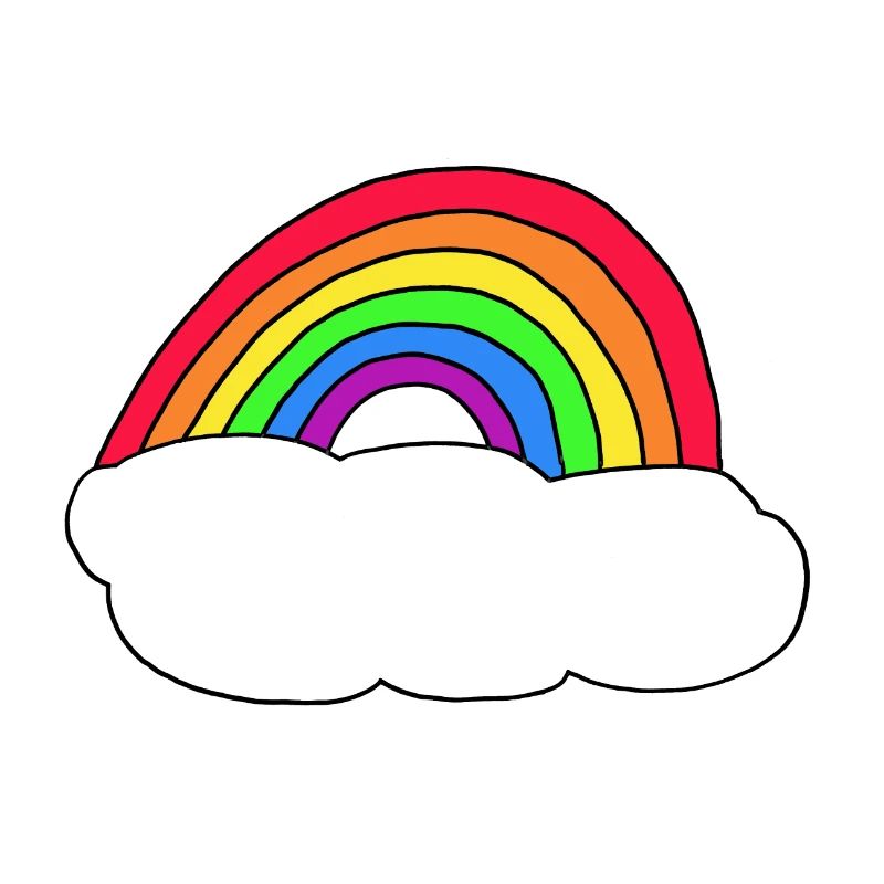 Rainbow cloud own text
