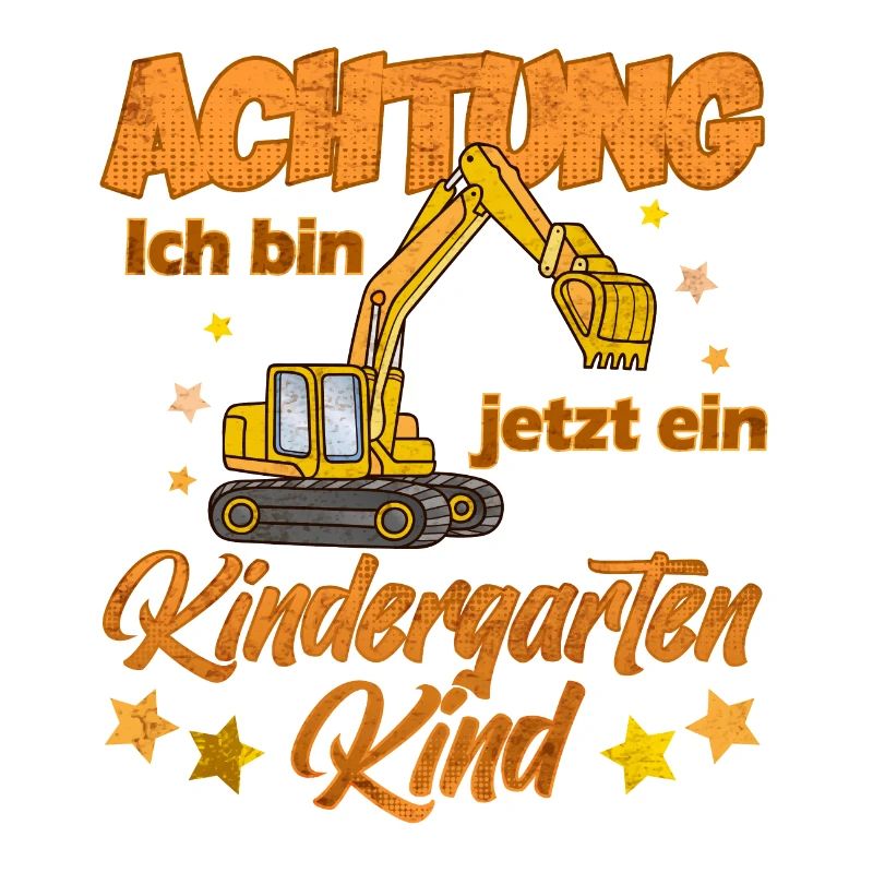 Kindergarten Kind Junge Geschenk Bagger