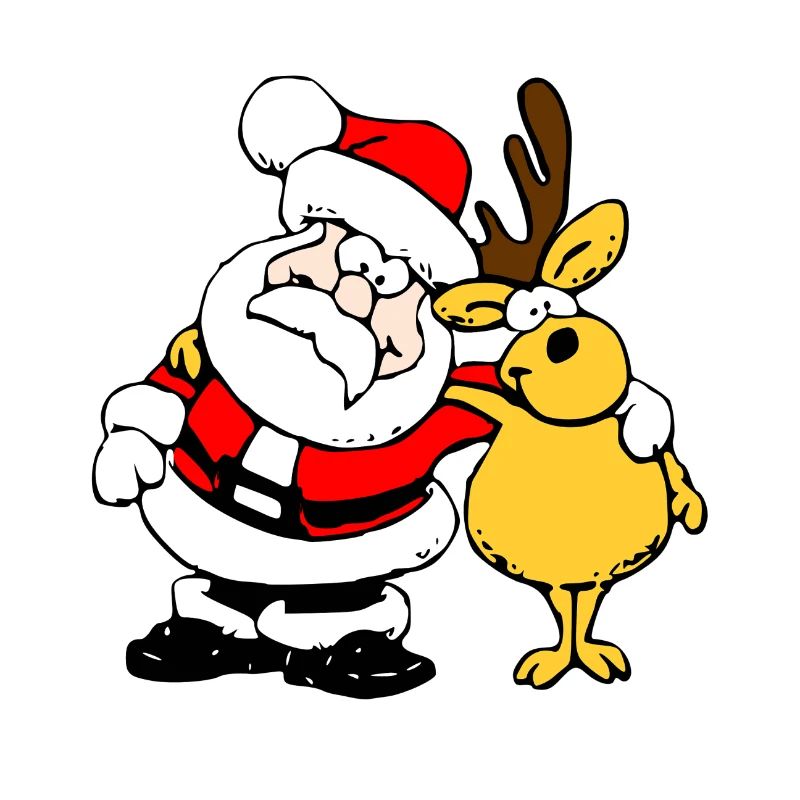 Weihnachtsmann und Rentiere