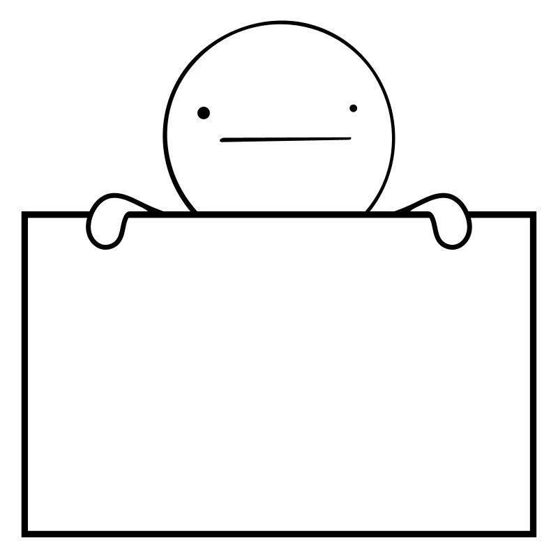Gelangweilter Schild Mann