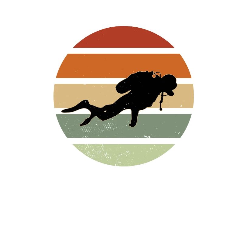 Plongeur silhouette plongée conception cadeau