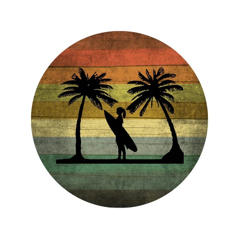 Surfista tramonto vintage