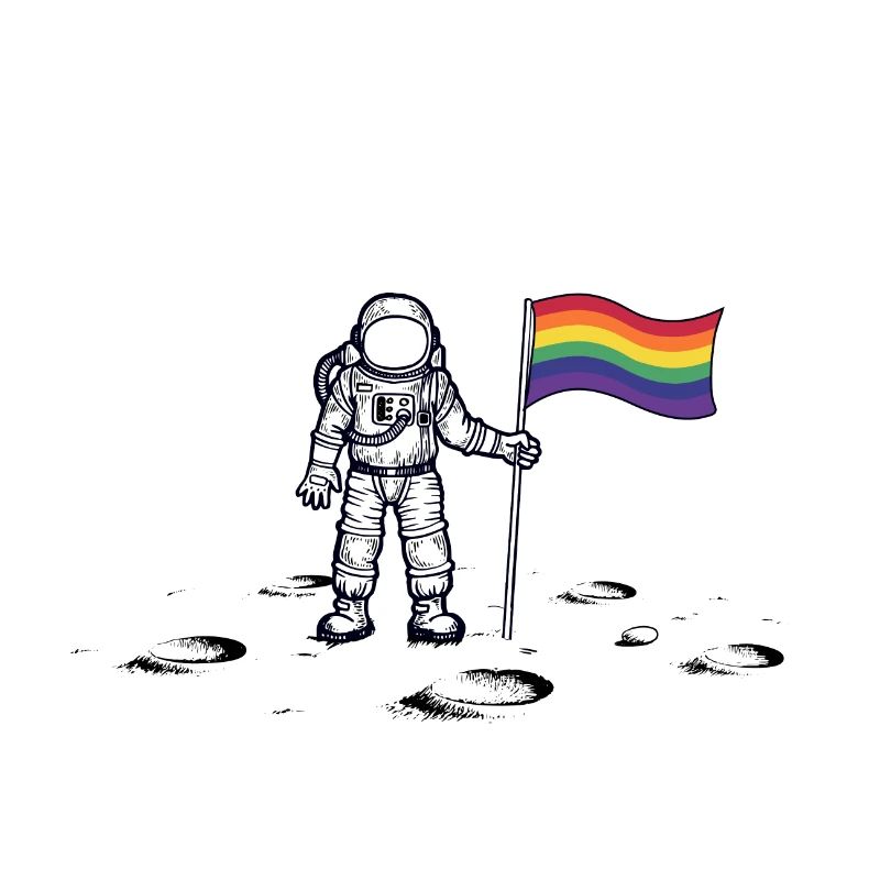 Astronaut Regenbogenflagge