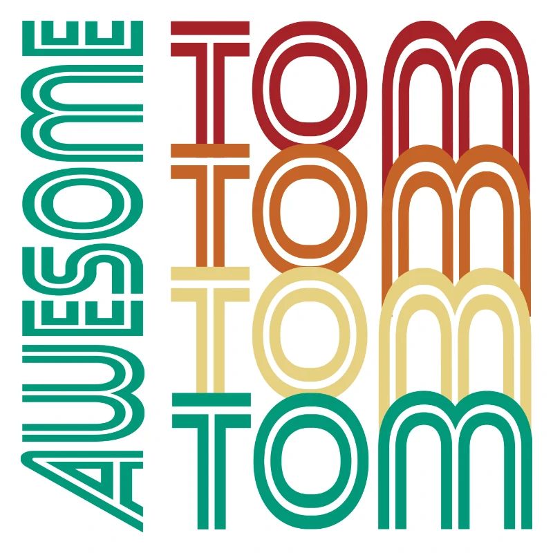 TOM Awesome first name T-shirt personalized gift tom