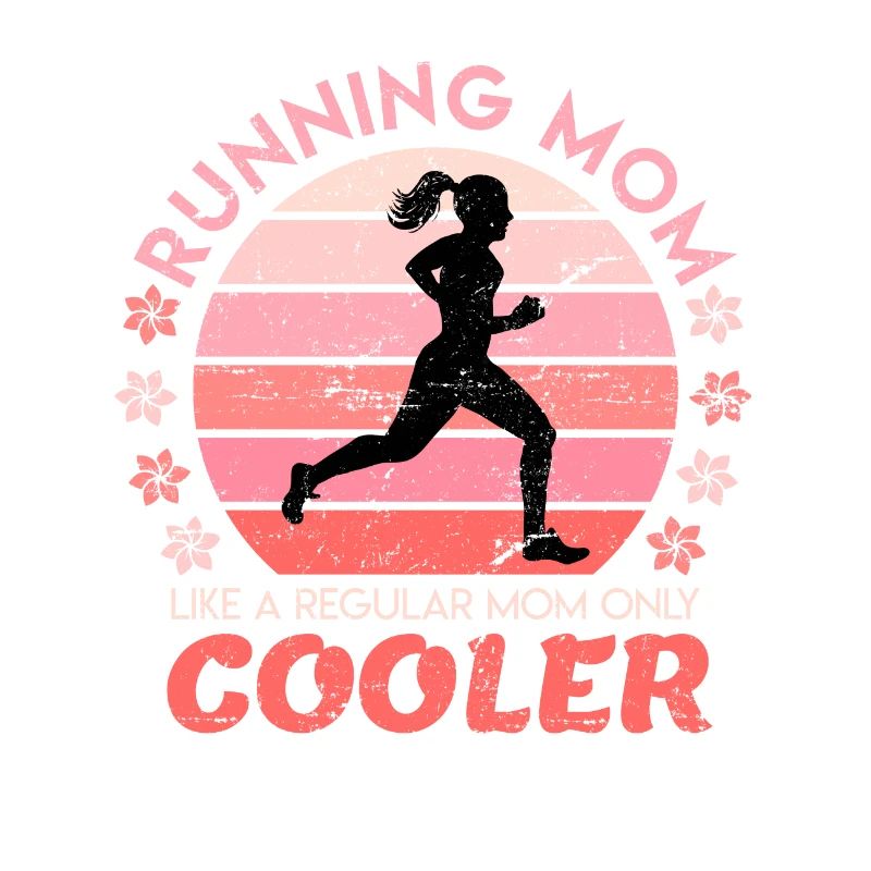 Running mom mère cadeau dames marathon course
