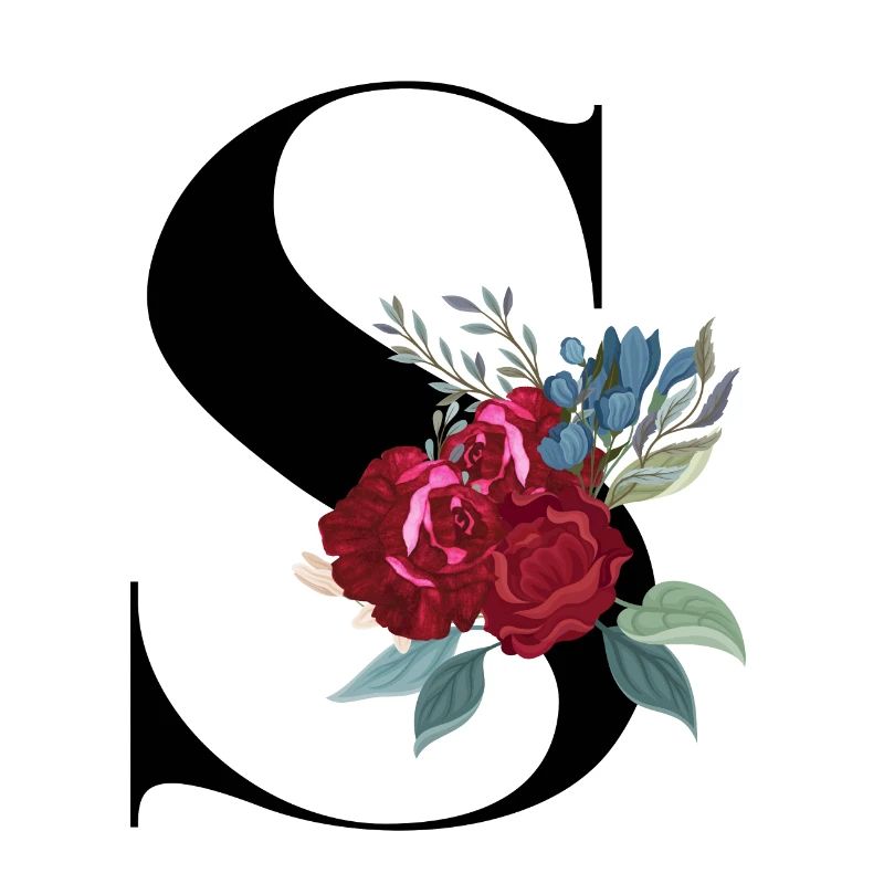 Buchstabe S blühende