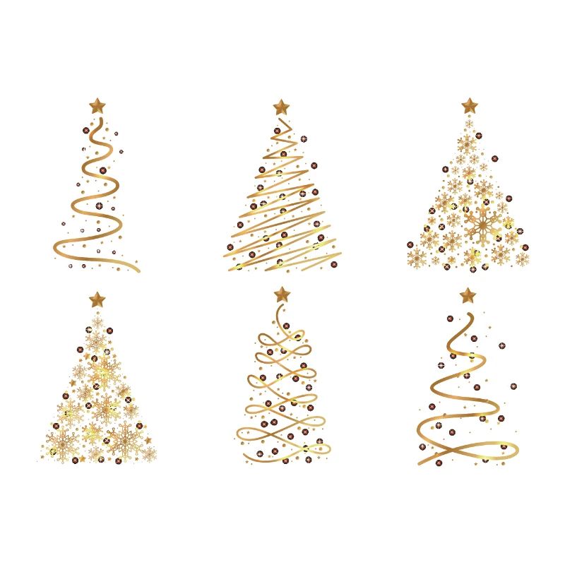 Abstrakte goldene Weihnachtsbaum