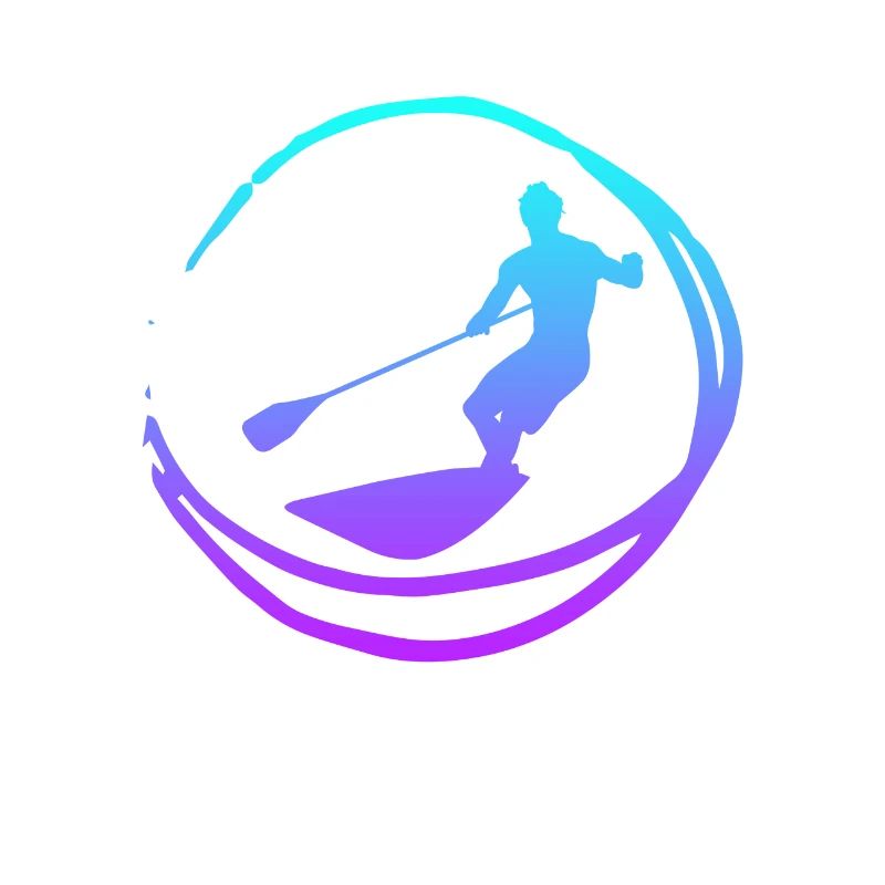 Stand up Paddle Silhouette SUP Geschenk Paddel