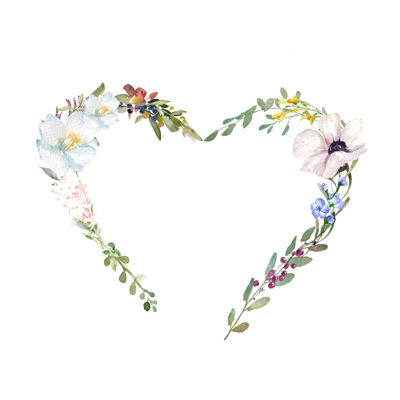 Herz Blumen personalisierbar