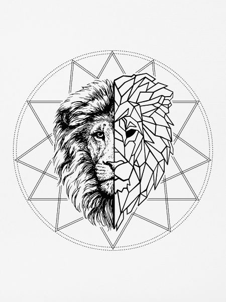 Geometric lion