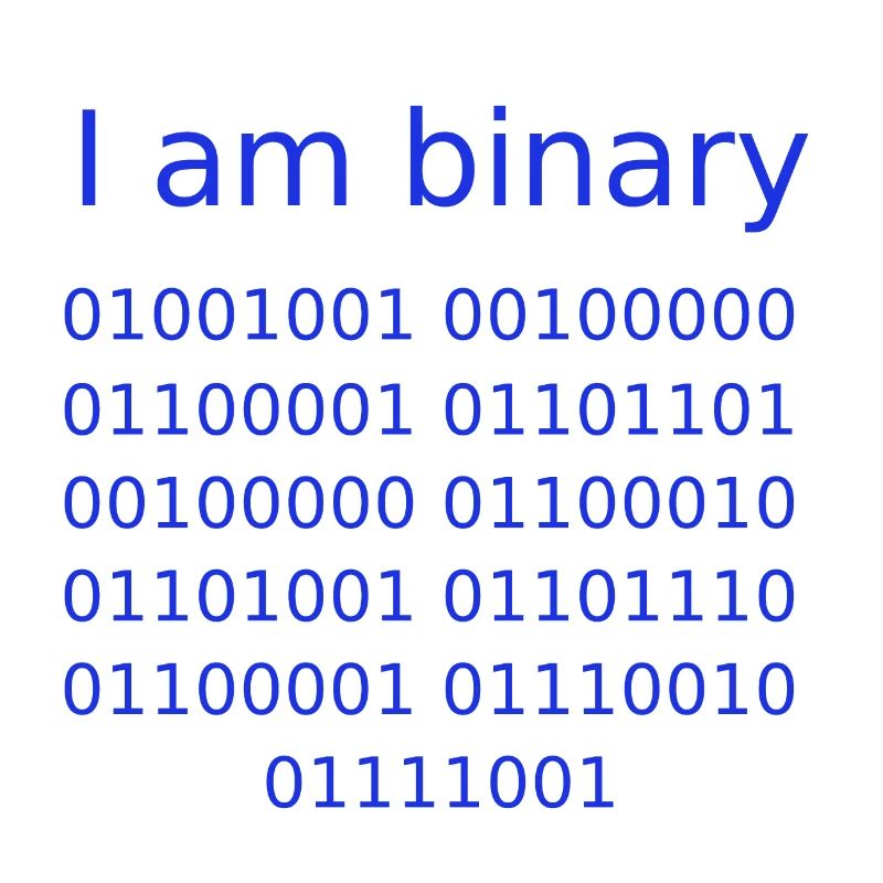 I am binary (Blue)