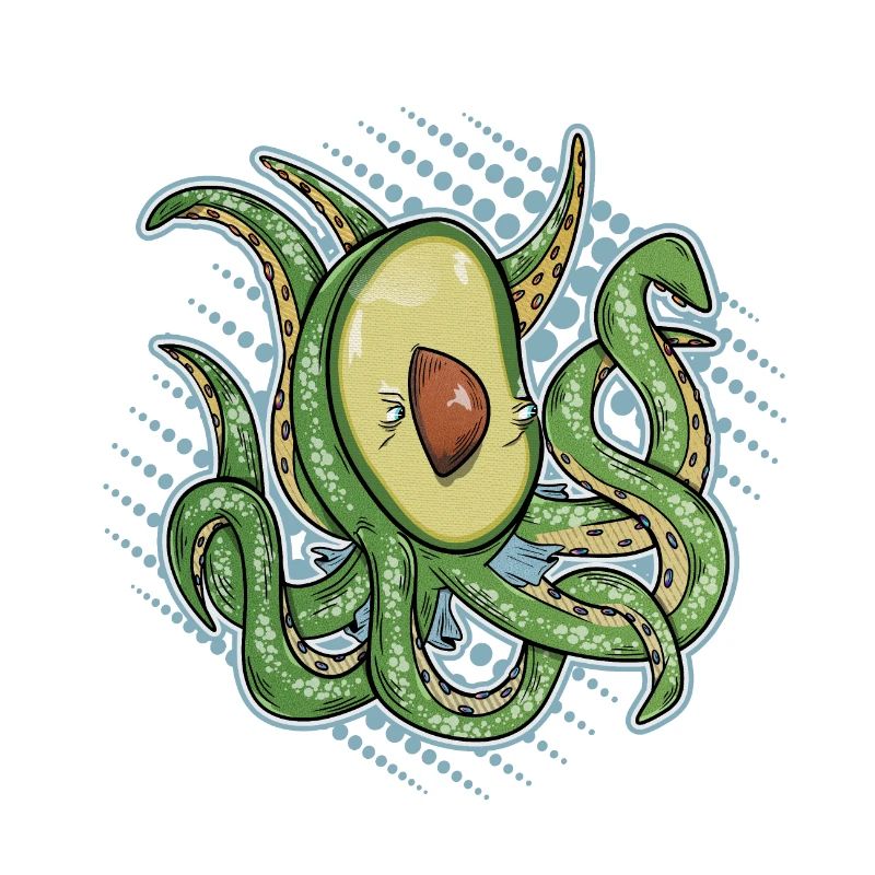 Avocado with tentacles