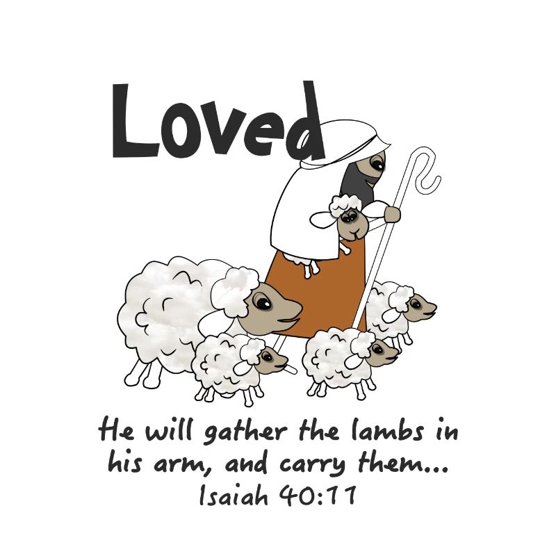 Christian Design Loved Sheep with the Good