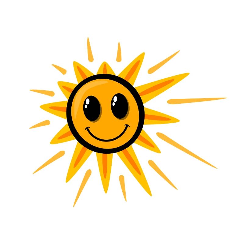 Süße lächelnde Sonne