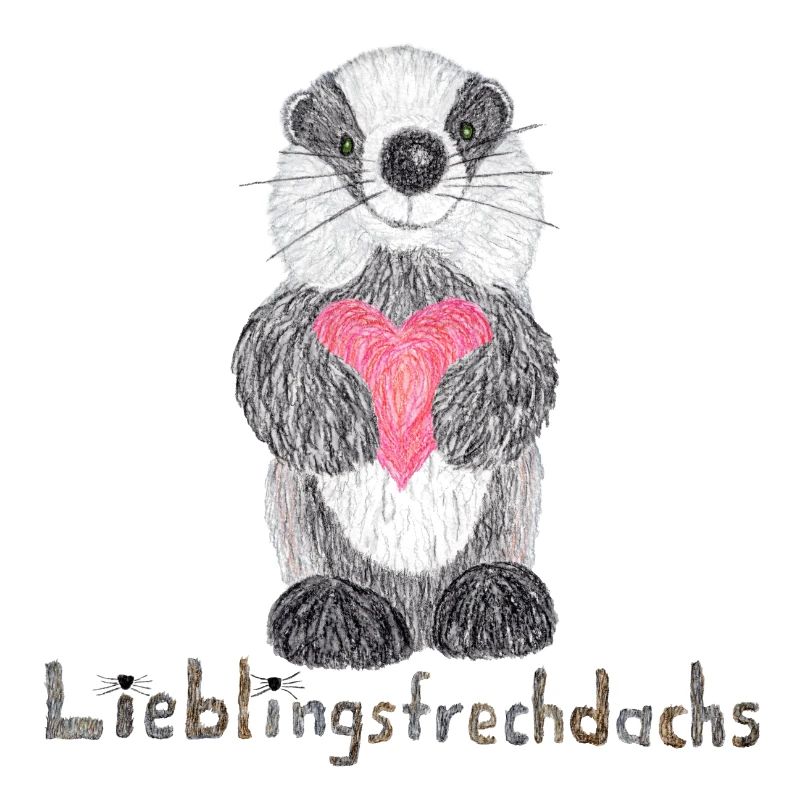 Lieblingsfrechdachs mit Herz