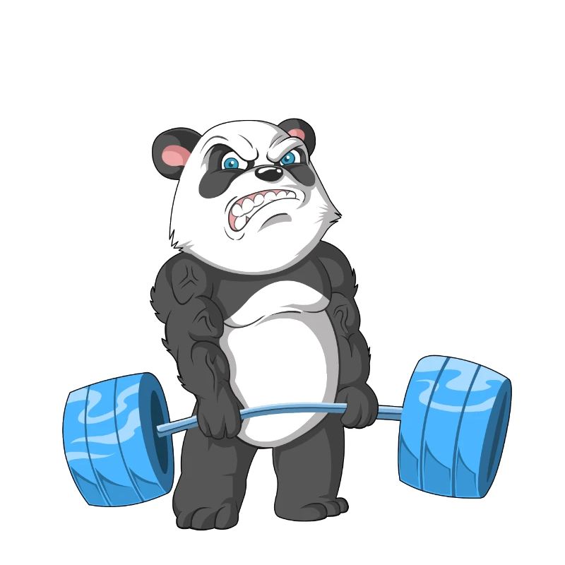 Panda Gewichtheben