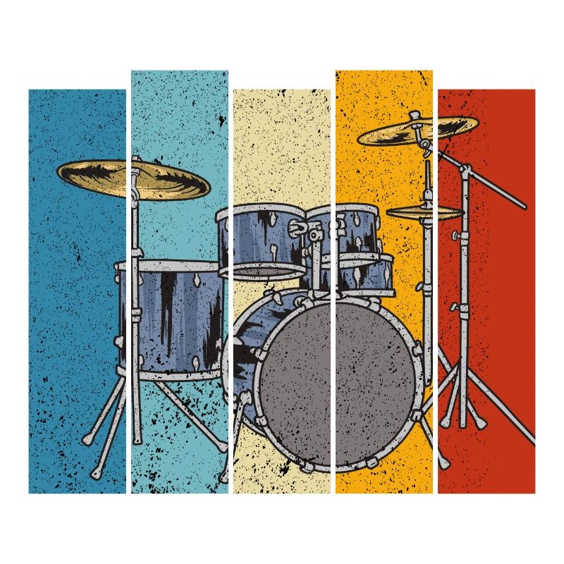 Drums Funny Gift Retro Drummer Drums