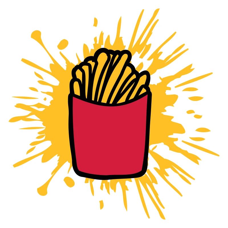 Farbklecks Pommes Frites