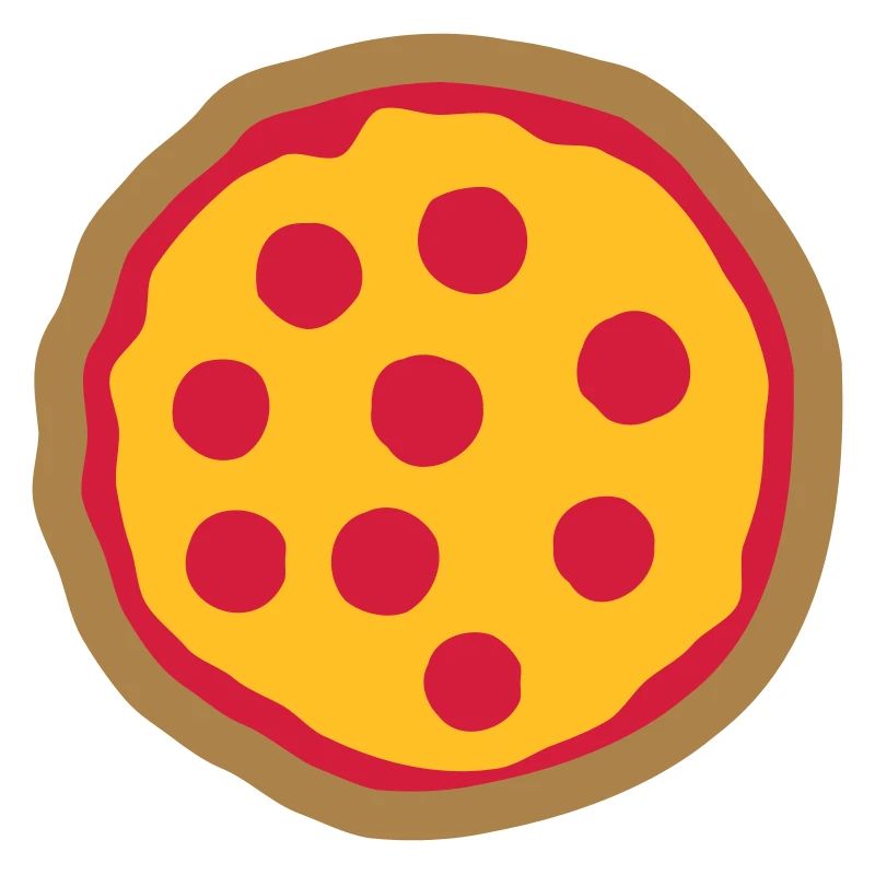 Runde leckere Pizza