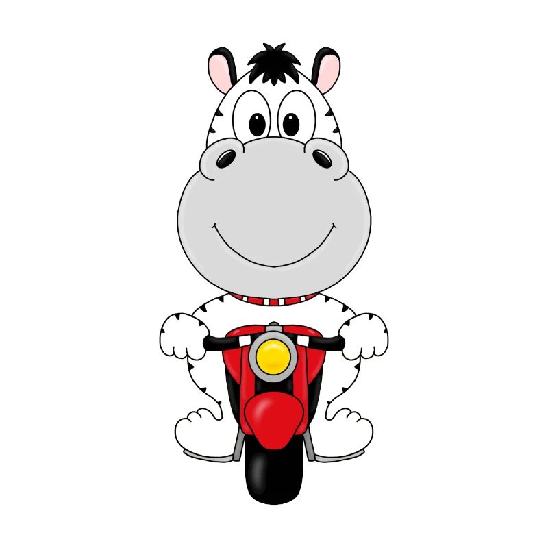 ZEBRA - MOTORRAD - BIKER - TIERISCH - TIER