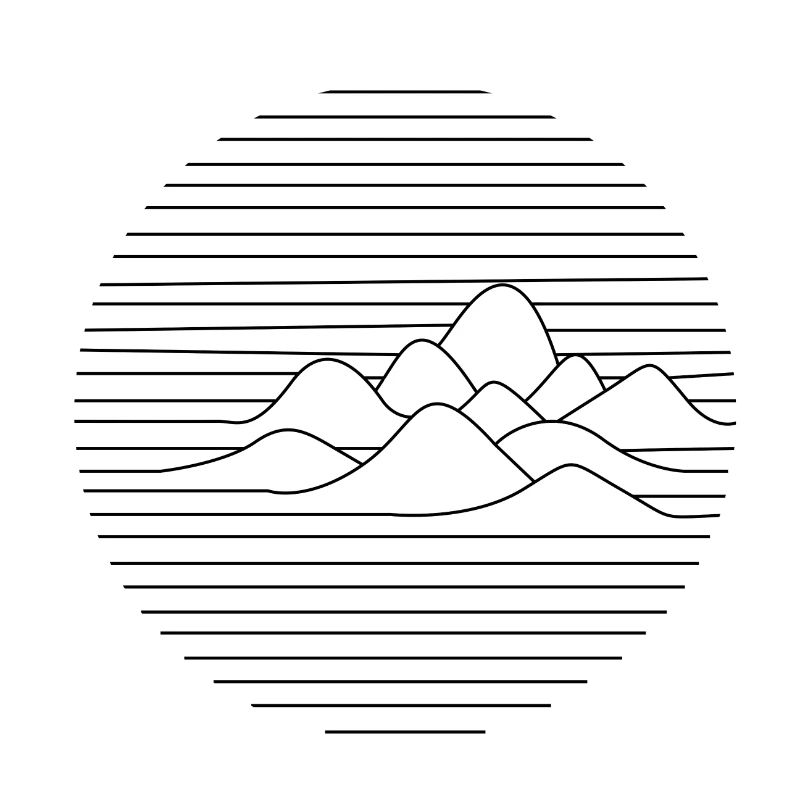 Minimale Linie Berge