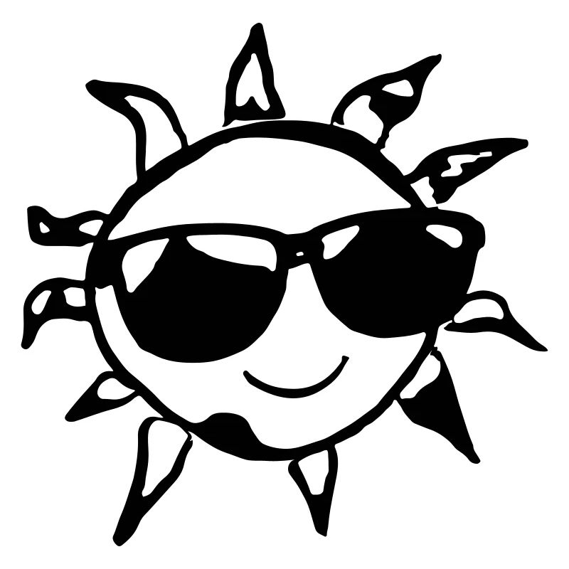 Soleil avec lunettes de soleil Vector Idée cadeau
