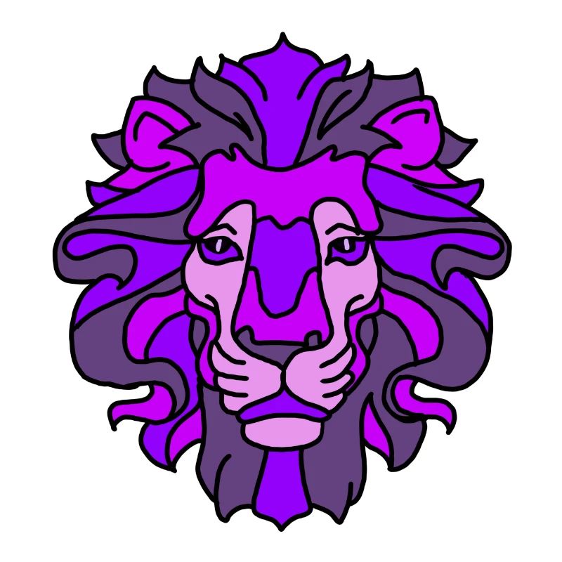 Violettes Löwenmaskendesign