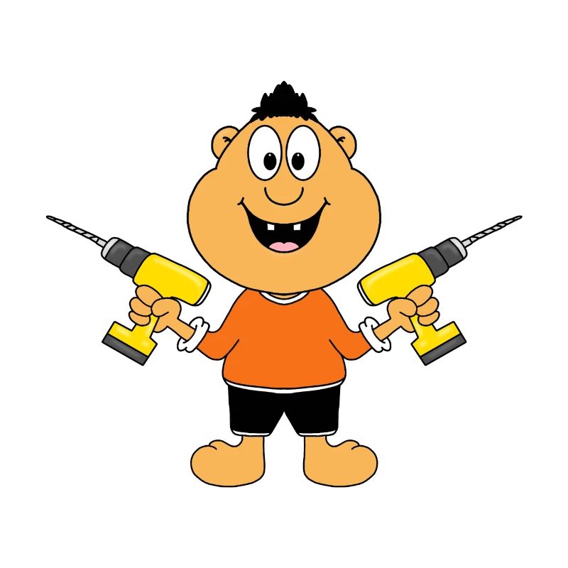 MANN - HEIMWERKER - HANDWERKER - BOHRER - FUN