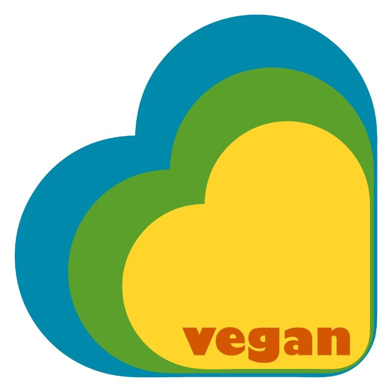 Buntes veganes Herz