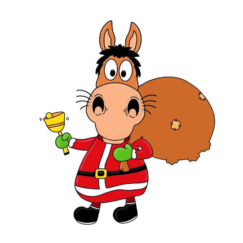 WEIHNACHTSMANN - PFERD - PONY - WEIHNACHTEN - KIND