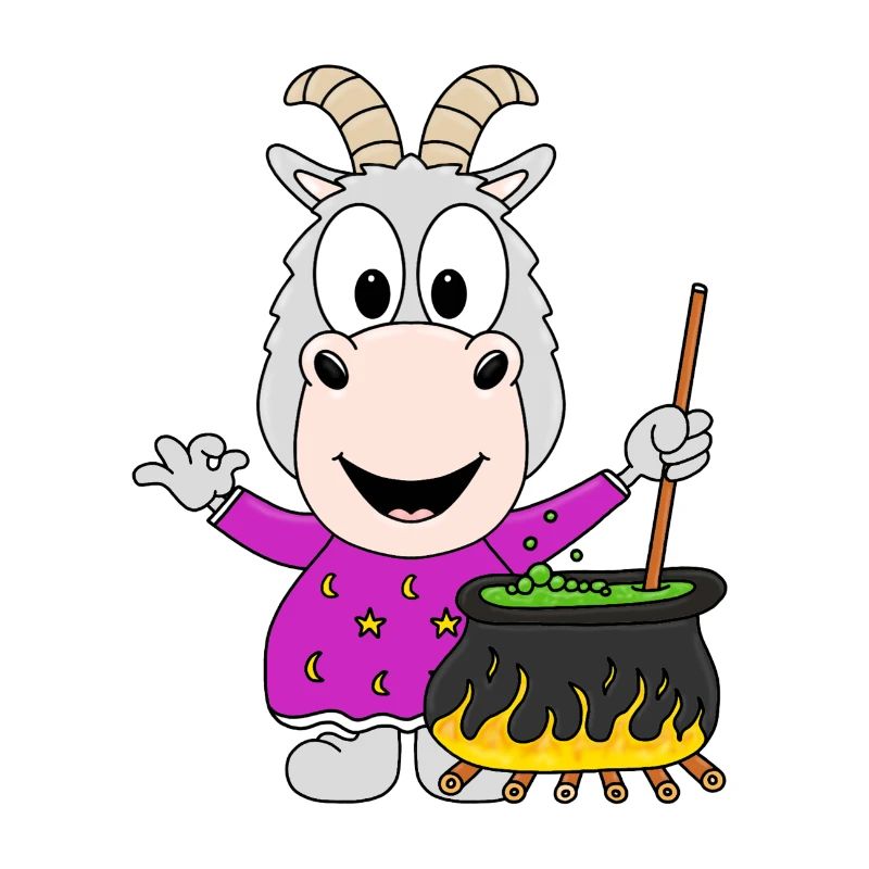HALLOWEEN - ZIEGE - KOCHEN - HEXE - TIER