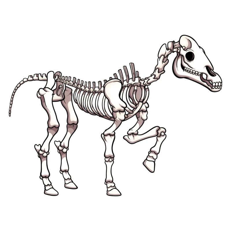 Pferdeskelett