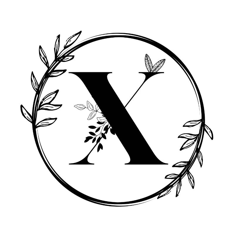 Blumenbuchstabe X