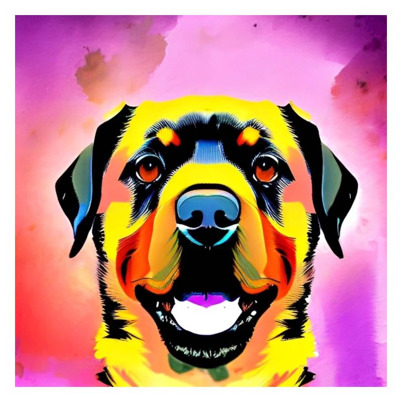 Regenbogen Glücklicher Hund