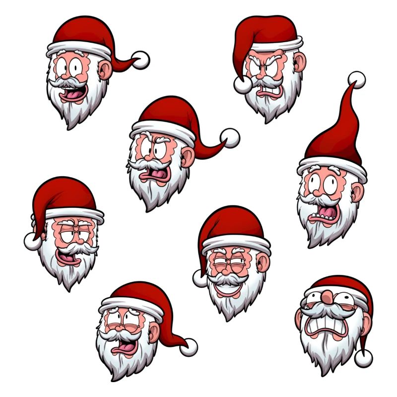 Weihnachtsmann-Köpfe