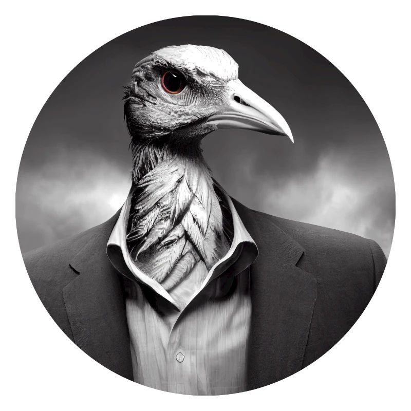 Riesenmensch mit Vogelgesicht